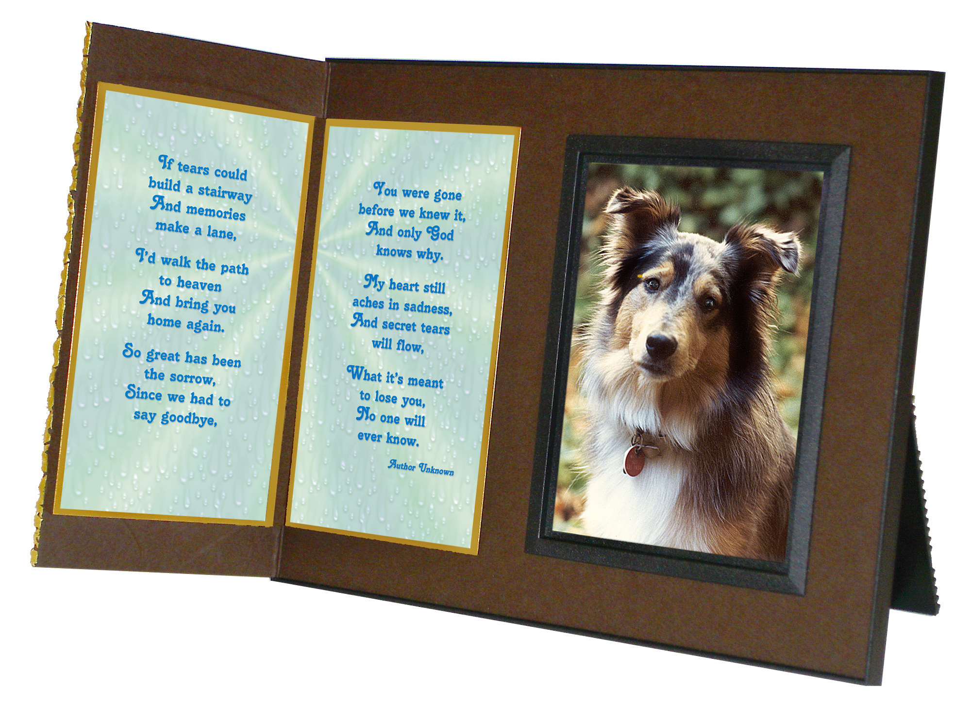 If Tears Could Build a Stairway Pet Loss Sympathy Gift Brown w/ Foil 